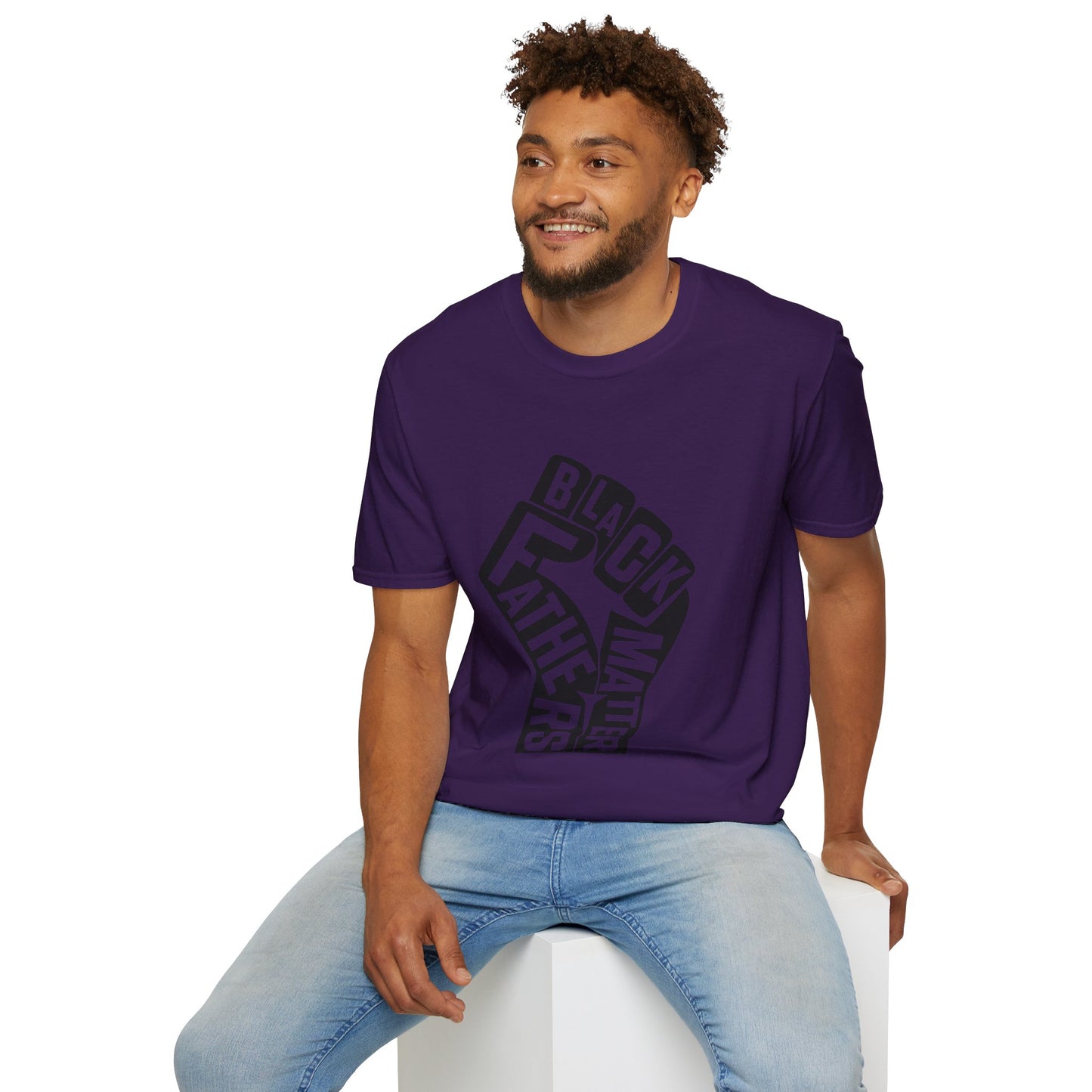 Black Fathers Matter | Unisex Softstyle T-Shirt Black