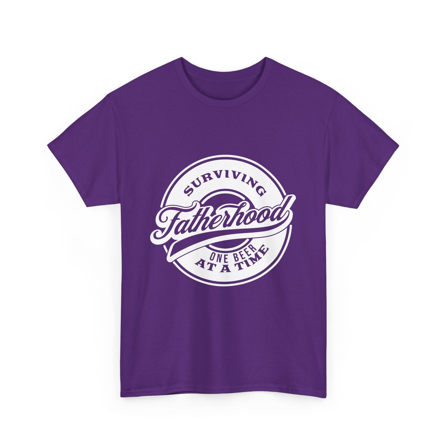 Surviving Fatherhood | Unisex Heavy Cotton Tee White Letters