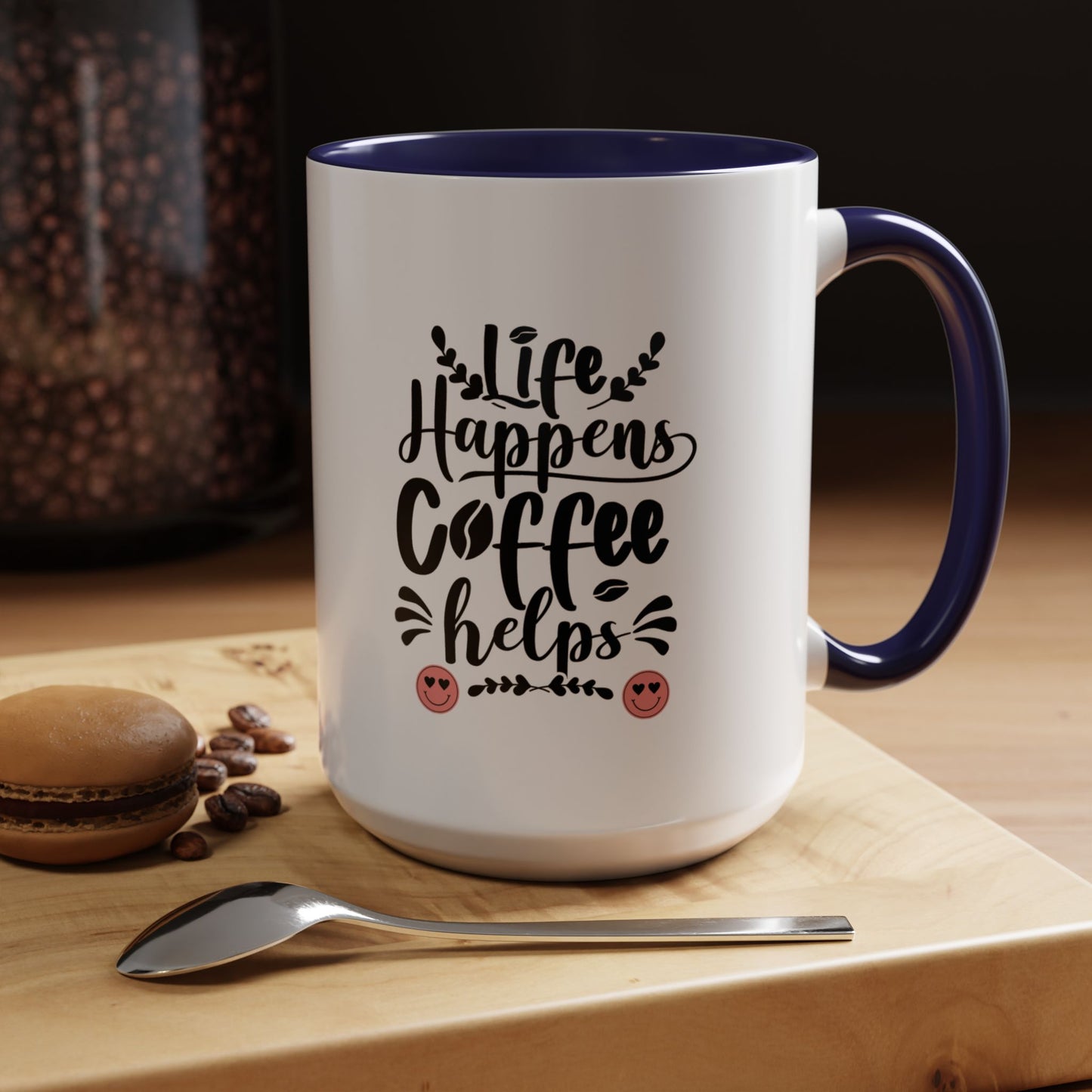 Life Happens Coffee Helps Accent Coffee Mug (11, 15oz)