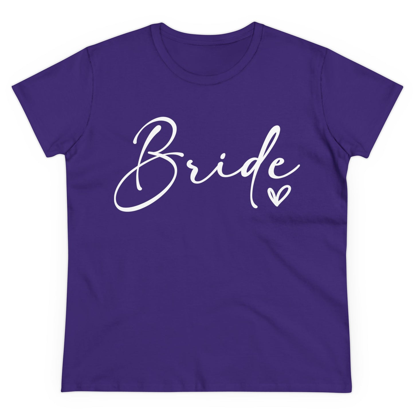 Bride Heart Tee White Letters | Women's Midweight Cotton Tee