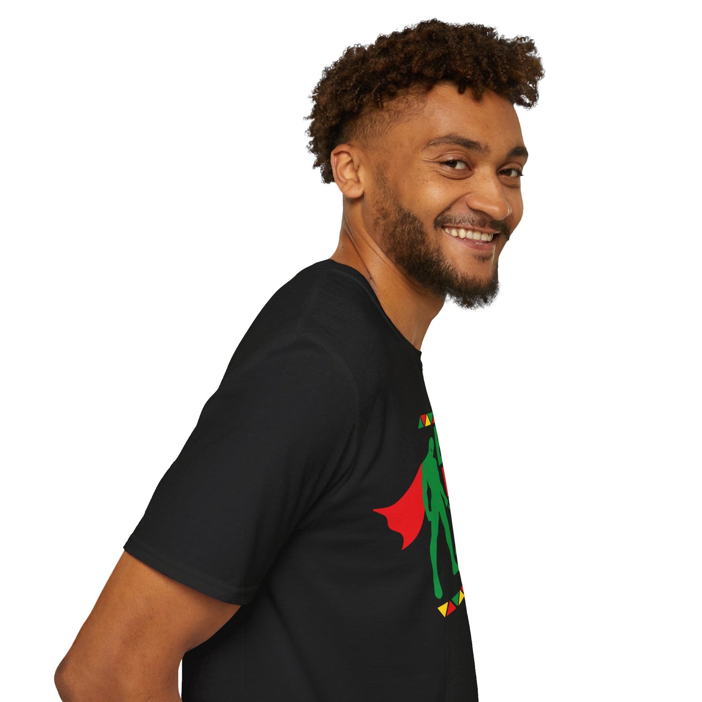 Black Father My Son's Hero| Unisex Softstyle T-Shirt