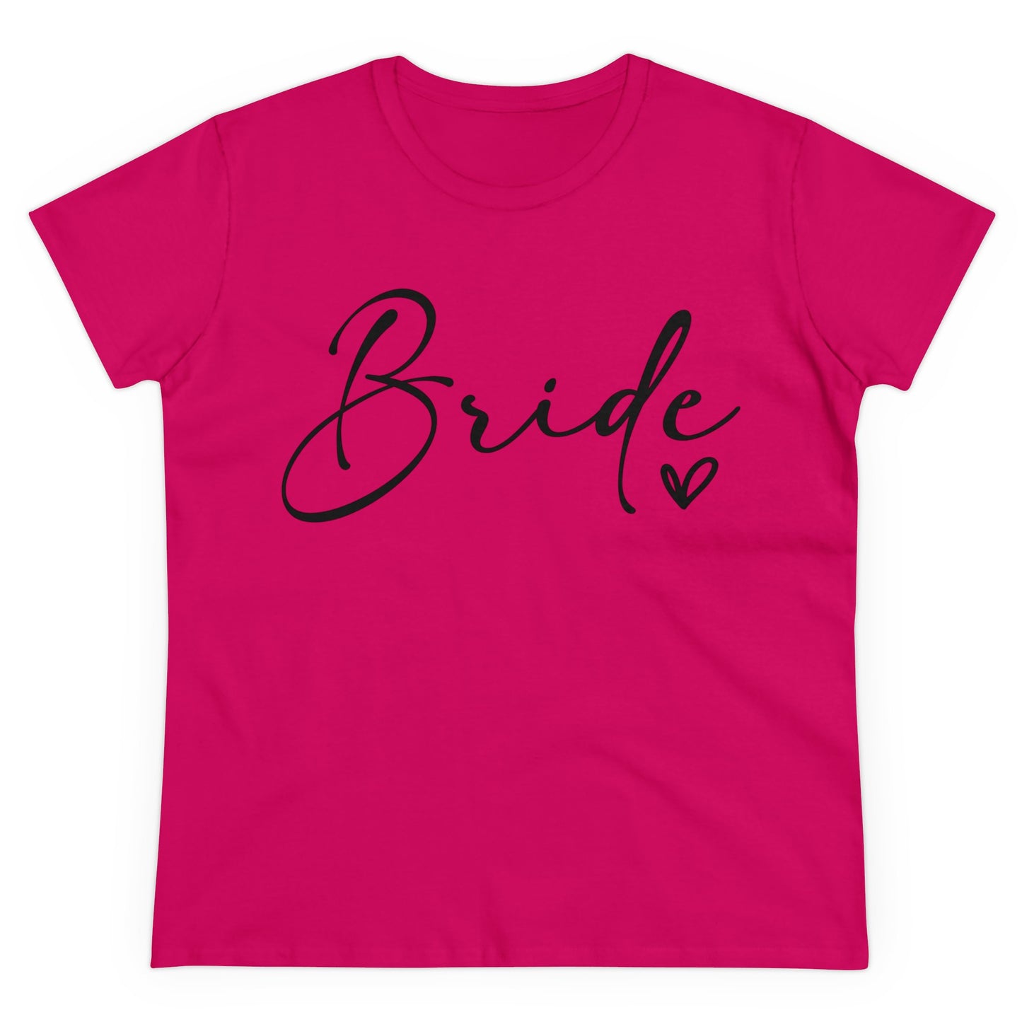 Bride Heart Tee Black Writing | Women's Midweight Cotton Tee