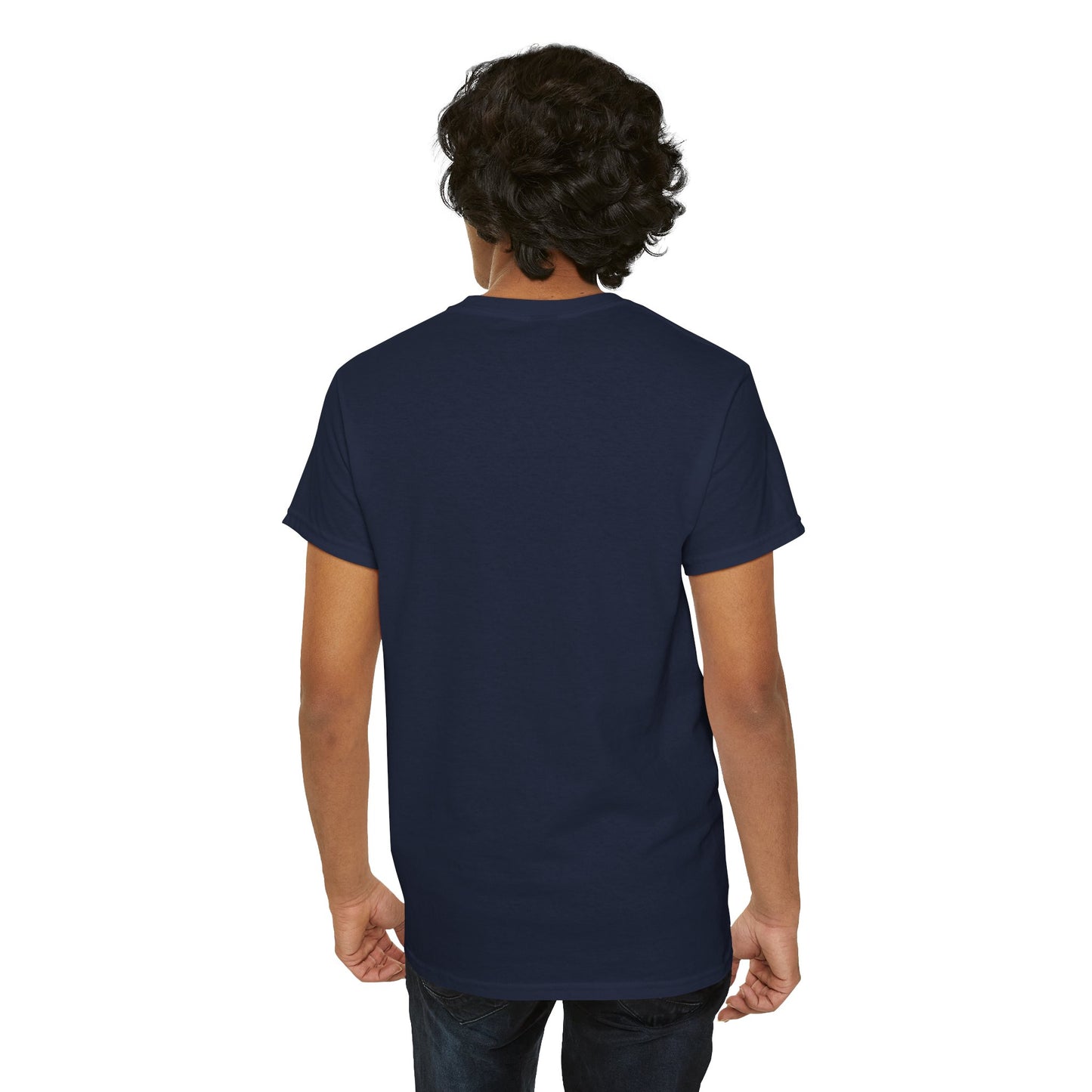 Stepped Up Dad | Unisex Heavy Cotton Tee White Letters
