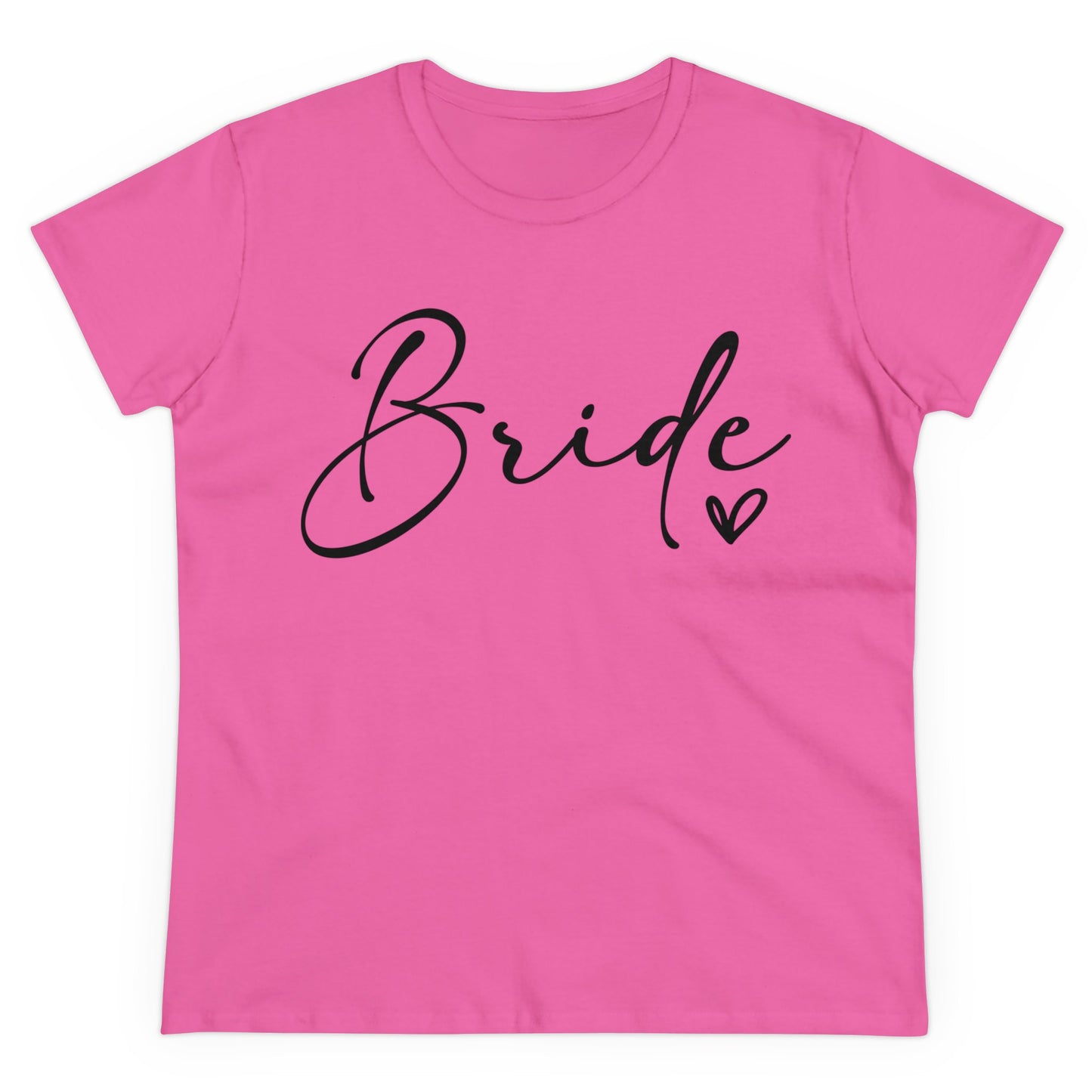 Bride Heart Tee Black Writing | Women's Midweight Cotton Tee
