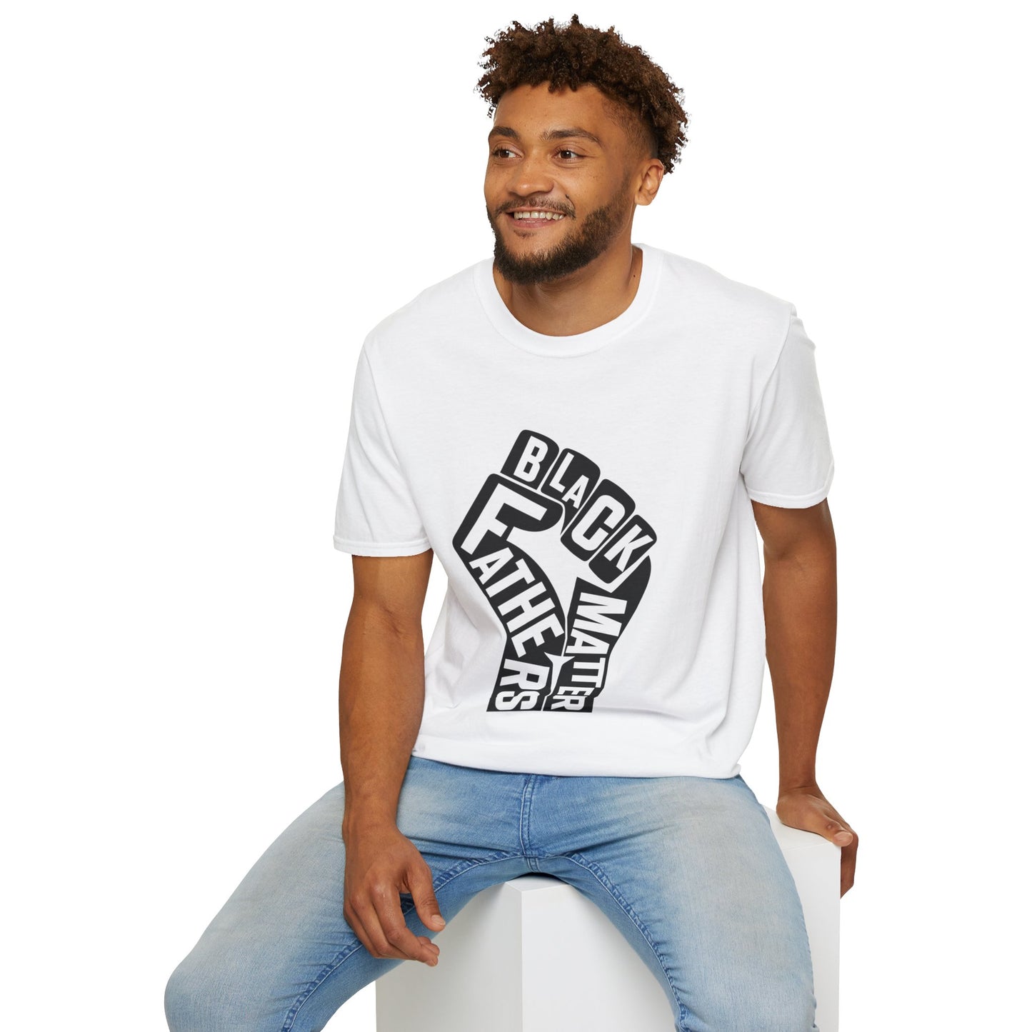 Black Fathers Matter | Unisex Softstyle T-Shirt Black