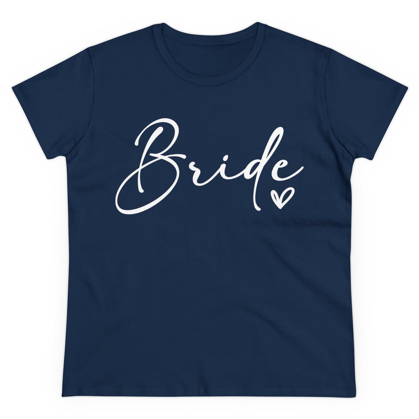 Bride Heart Tee White Letters | Women's Midweight Cotton Tee