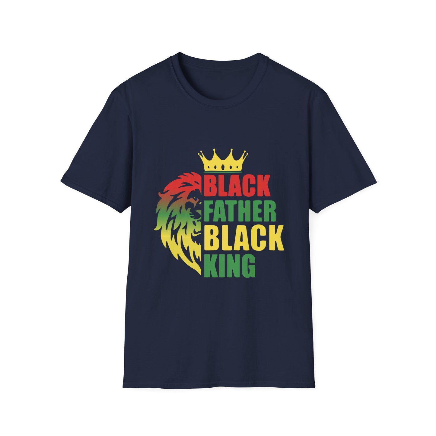 Black Father Black King Lion |Unisex Softstyle T-Shirt
