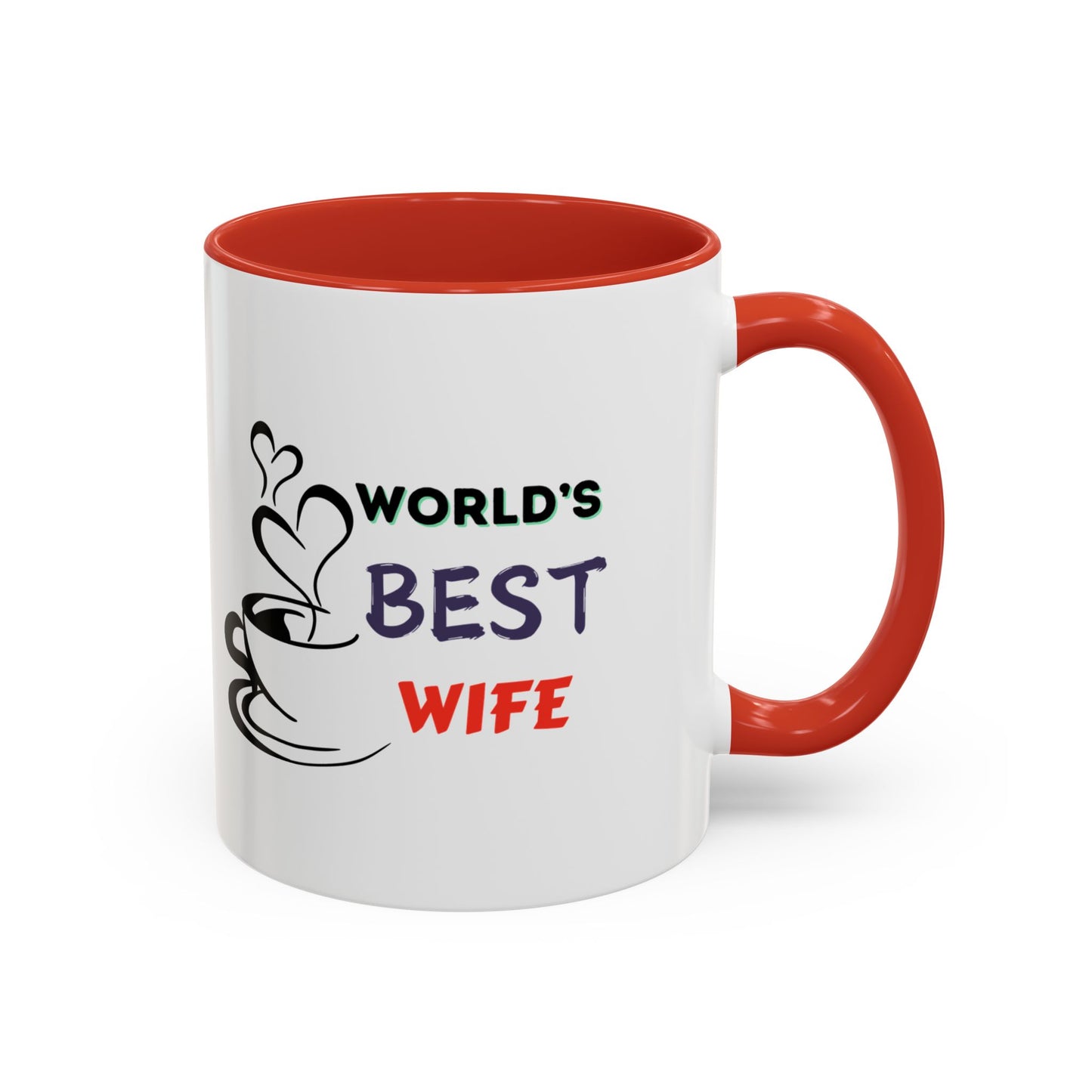 World's Best Wife Accent Coffee Mug (11, 15oz)