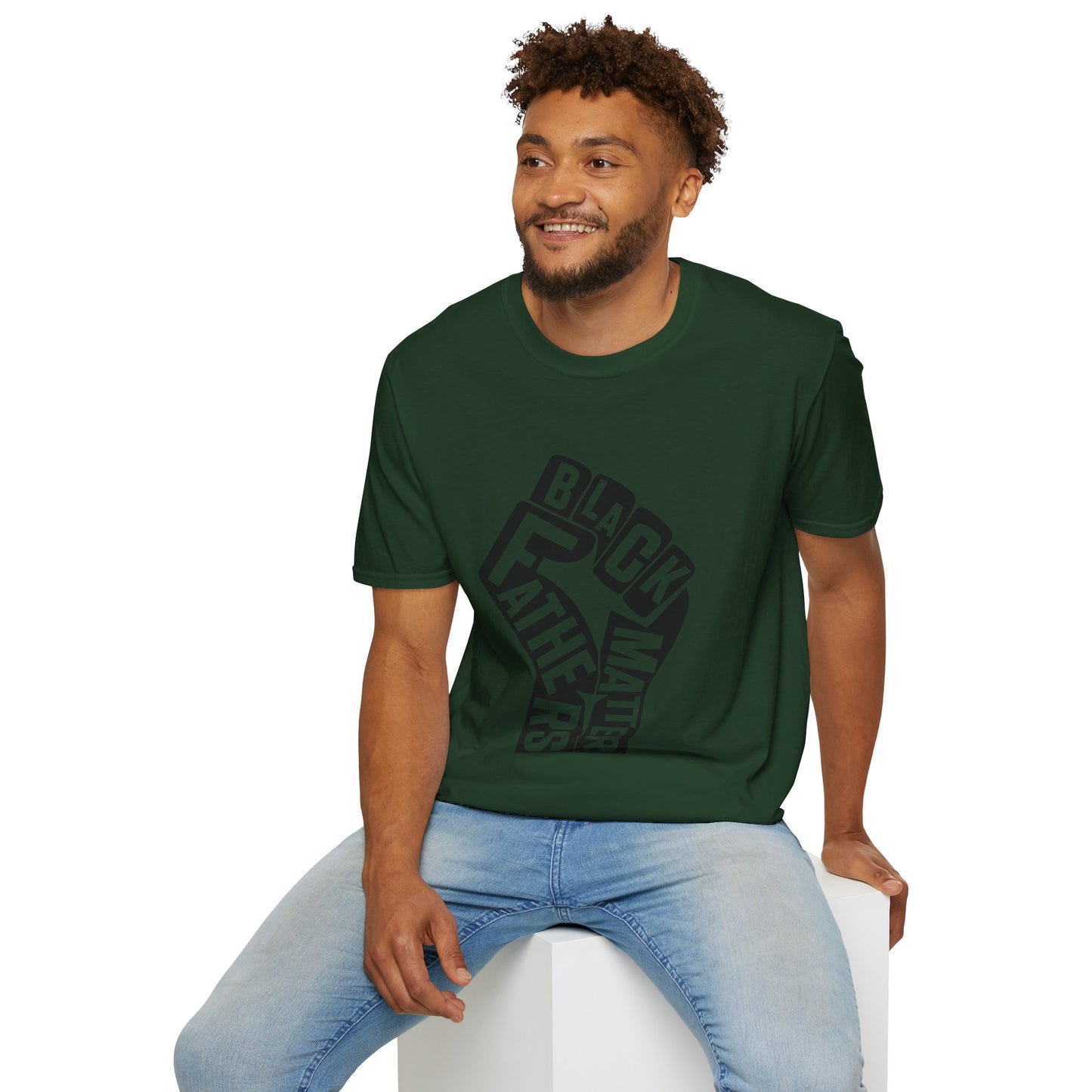 Black Fathers Matter | Unisex Softstyle T-Shirt Black