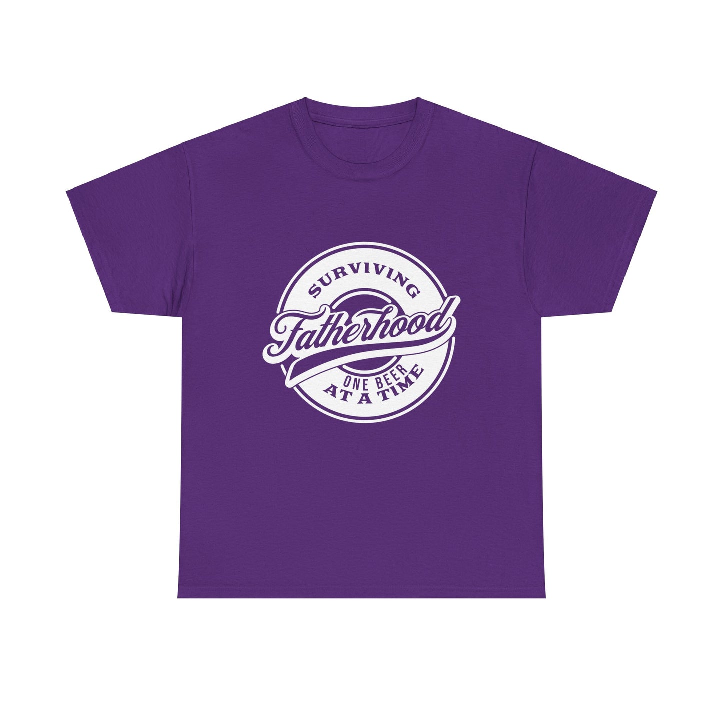 Surviving Fatherhood | Unisex Heavy Cotton Tee White Letters