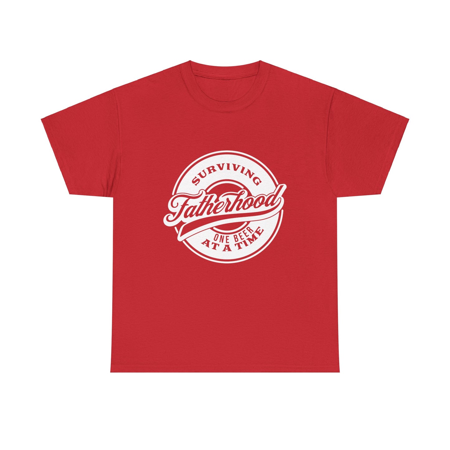 Surviving Fatherhood | Unisex Heavy Cotton Tee White Letters