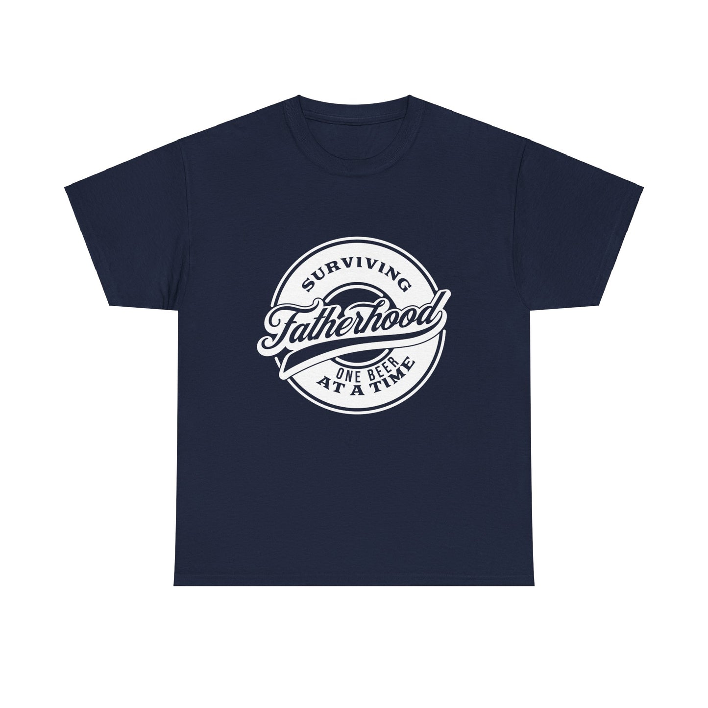 Surviving Fatherhood | Unisex Heavy Cotton Tee White Letters