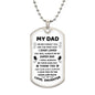 To My Dad | To The Moon And Back | Luxury Graphic Dog Tag Necklace