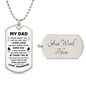 To My Dad | To The Moon And Back | Luxury Graphic Dog Tag Necklace