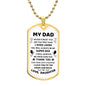To My Dad | To The Moon And Back | Luxury Graphic Dog Tag Necklace