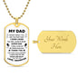 To My Dad | To The Moon And Back | Luxury Graphic Dog Tag Necklace