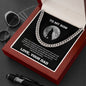 To My Son | I Love You To The Moon & Back - Cuban Link Chain