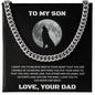 To My Son | I Love You To The Moon & Back - Cuban Link Chain