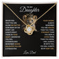To My Daughter, You Will Never Lose - Love Knot Necklace