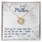 To My Mom | Thank You For Always Being There | Love Knot Necklace