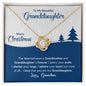 To My Beautiful Granddaughter | Merry Christmas | Love Knot Necklace