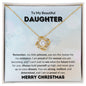 To My Beautiful Daughter | Merry Christmas | Love Knot Necklace