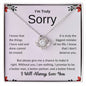 I'm Truly Sorry | The Things I Have Said And Done Can't Be Erased | Love Knot Necklace
