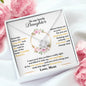 To My Lovely Daughter, Hold This Tight To Feel My Love - Love Knot Necklace