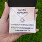 I'm Sorry For Hurting You | I've Crossed The Line | Love Knot Necklace