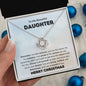 To My Beautiful Daughter | Merry Christmas | Love Knot Necklace