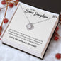 To My Bonus Daughter, Always Shine Like The Brightest Star - Love Knot Necklace
