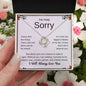 I'm Truly Sorry | The Things I Have Said And Done Can't Be Erased | Love Knot Necklace