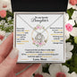 To My Lovely Daughter, Hold This Tight To Feel My Love - Love Knot Necklace