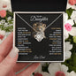 To My Daughter, You Will Never Lose - Love Knot Necklace