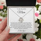 To My Beautiful Mom | I Love You | Love Knot Necklace