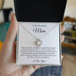 To My Beautiful Mom | I Love You | Love Knot Necklace