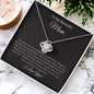 To My Beautiful Mom | You Gave Confidence | Love Knot Necklace