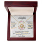 To My Lovely Daughter, Hold This Tight To Feel My Love - Love Knot Necklace