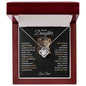 To My Daughter, You Will Never Lose - Love Knot Necklace