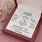 To My Lovely Daughter, Hold This Tight To Feel My Love - Love Knot Necklace