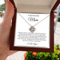 To My Beautiful Mom | I Love You | Love Knot Necklace