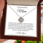 To My Beautiful Mom | I Love You | Love Knot Necklace