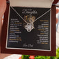 To My Daughter, You Will Never Lose - Love Knot Necklace