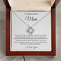 To My Beautiful Mom | I Love You | Love Knot Necklace