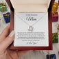 To My Beautiful Mom | I Love You | Love Knot Necklace