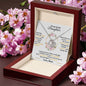 To My Lovely Daughter, Hold This Tight To Feel My Love - Love Knot Necklace