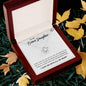 To My Bonus Daughter, Always Shine Like The Brightest Star - Love Knot Necklace