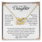 To My Daughter | Never Forget That I Love You - Interlocking Hearts necklace