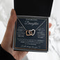 To My Daughter, I Will Always Carry You In My Heart - Interlocking Hearts Necklace