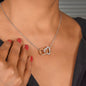 To My Daughter | Never Forget That I Love You - Interlocking Hearts necklace